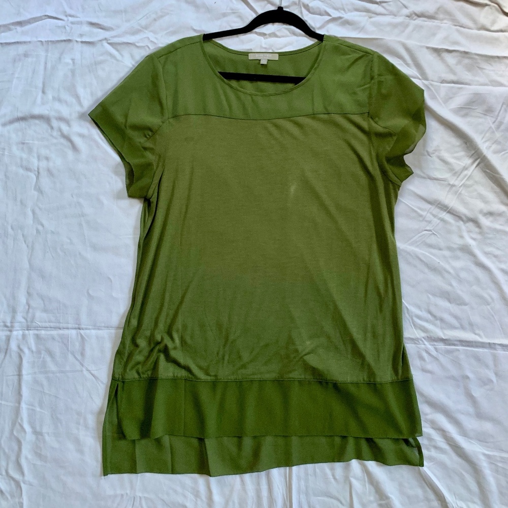 Joan Vass - Scoop-Neck Hi-Low Tee (NWOT)